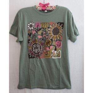 Love in Faith "Created with a Purpose" T-Shirt in Heather Sage, Size Medium